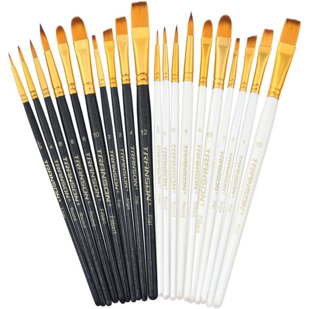 20pcs Artist Painting Brush Set for Acrylic Watercolor Gouache Hobby Craft Face